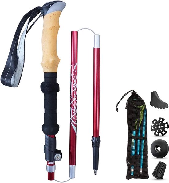MSPORTS Nordic Walking Stokken Premium – Telescopisch, Lichtgewicht Aluminium, Incl. Tas & Accessoires