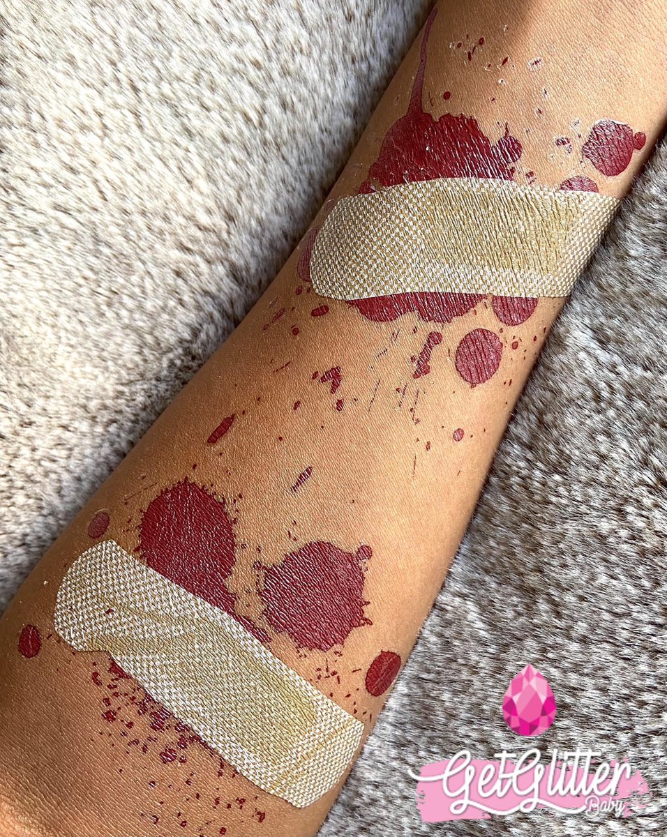 GetGlitterBaby® - Pleister Wonden Tattoo / Halloween Decoratie Versiering / Carnaval Schmink Make Up Plak Tattoos Bloed / Tijdelijke Nep Tatoeage - Pleisters — afbeelding 4
