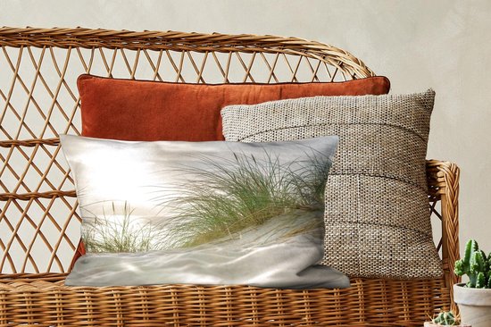 Sierkussen Mer des Wadden pour l'intérieur - Dunes de sable de la mer des Wadden - 50x30 cm - Coussin intérieur rectangulaire en coton