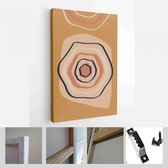 Abstracte botanische organische kunst illustratie. Set van zachte kleur schilderij kunst aan de muur voor huisdecoratie - Modern Art Canvas - Verticaal - 1957430671