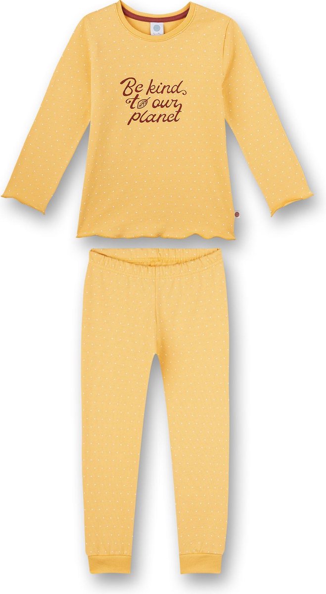 Sanetta pyjama meisjes yellow Dots maat 104