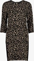 TwoDay dames jurk met luipaardprint - Zwart - Maat XXL