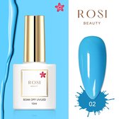ROSI Beauty Gelpolish - Gel nagellak - Gellak - 10 ML - UV & LED - Blauw 02 Ocean Blue