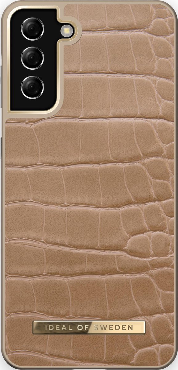 ideal of sweden atelier case introductory geschikt voor samsung galaxy s21+ camel croco