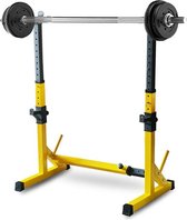 Luxiqo Squat Rack inclusief Barbell - Power Rack - Squat Rek - Verstelbaar - Haltersteunen - Power Rack - 250 kg capaciteit