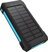 Allpowers Solar Powerbank - 30.000 mAh - Zonnelader - 2 USB - Universeel - Powerbank Zonne-Energie - Powerbank Outdoor - Blauw