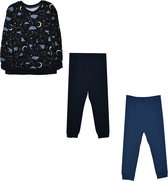 Gami 3-delige pyjama set night Zwart 92