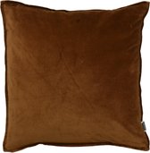 Sierkussen voor de woonkamer Fluweel 50x50cm in Cognac gemaakt van fluweel stof