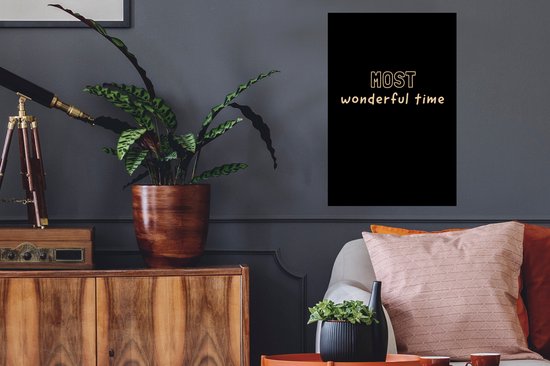 Muursticker Citations Noël - cadeau pour Noël - C'est la plus belle période de l'année blanc - 40x60 cm - film adhésif autocollant - sticker mural repositionnable