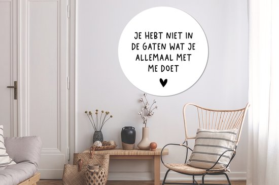 Wall Circle - Wall Circle Inside - Proverbes - Citations - Ce que tu me fais - ⌀ 150 cm - Décoration murale - Peintures ronds