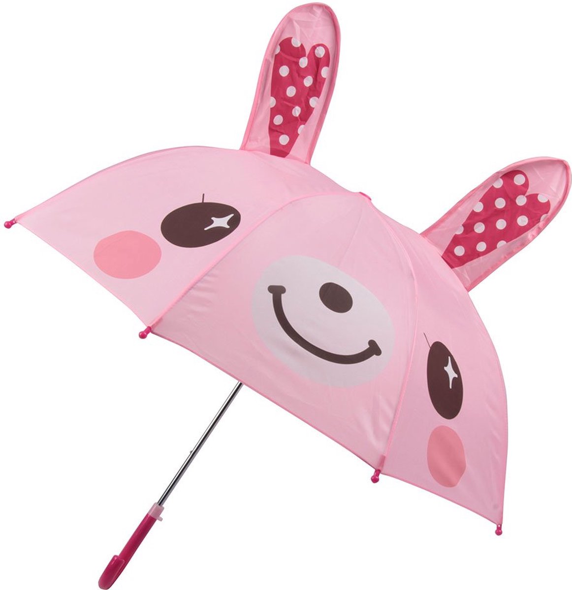 Kinderparaplu - roze konijntje - opent automatisch - funcadeau schoencadeautje