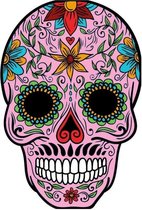 Strandlaken - Sugar Skull Ibiza - badlaken handdoek - roze - 150 cm