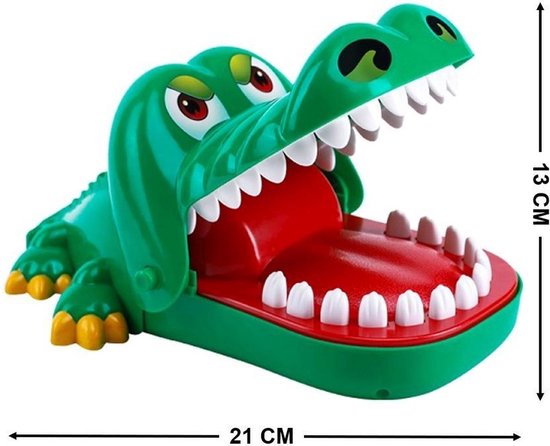 Bijtende krokodil XXL - Krokodil met Kiespijn - Krokodillen Tandenspel - Drankspel
