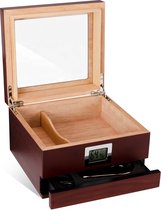 Humidor Gift Set - Sigarendoos Cadeau Set - Sigaren Bewaardoos - Klimaatkast voor Sigaren - Digitale Hygrometer
