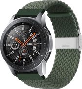 Smartwatch bandje - Geschikt voor Samsung Galaxy Watch 3 41mm, Active 2, 20mm horlogebandje - Nylon stof - Fungus - Loop - Groen