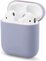 Hoes voor Apple AirPods Hoesje Siliconen Case Cover - Licht Paars