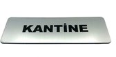 Deurbordje met tekst Kantine - Deur Tekstbordje - Deur - Zelfklevend - Bordje - RVS Look - 150 mm x 50 mm x 1,6 mm - 5 jaar Garantie