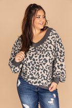 Blouse Shirt Dames - Luipaardprint - Maat XXXXL/4XL