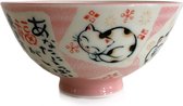 Kawaii Bowls - Lucky Cat Kom - roze - 11.2 x 6cm - 250ml