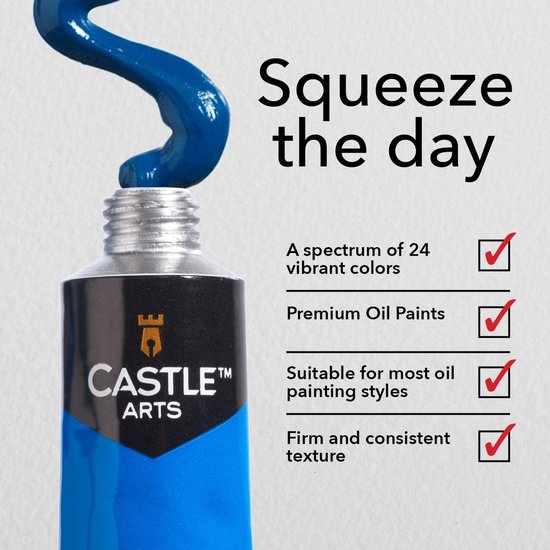 Castle Art Supplies olieverf set voor kunstenaars of beginners, 24
