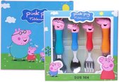 Pink Pig Tableware - Kinderbestek - Kinderservies - 4-delig - In Geschenkdoos - Peppa - Peuter bestekset - ontbijtset - Kindercouvert