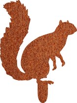 Ferdec - Écureuil à piquet - Silhouette en acier Corten