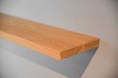 Zwevende wandplank eiken onbehandeld - 120x30x32