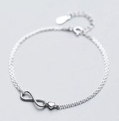 Zilveren Armbandje (925 Sterling) - 2 laags - Infinity - Pinky Swear - Dames - Lieve Jewels