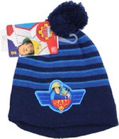 Brandweerman Sam Muts met Pompon - Donkerblauw - maat 56