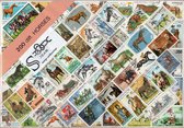 Postzegelpakket - 200 verschillende Paarden