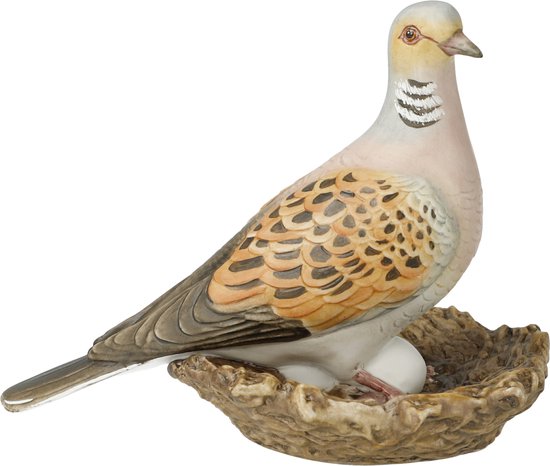 Goebel - Vogels | Decoratief beeld / figuur Vogel van het jaar 2020 - tortelduif | Porselein - 12cm