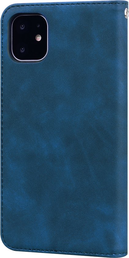 Bookcase Apple iPhone 11 | Étui de téléphone en cuir PU | Porte-cartes | Bleu