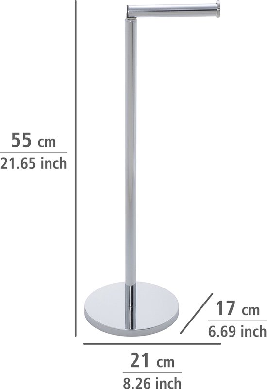 Wenko Porte-papier hygiénique Basic Acier inoxydable sans