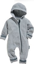 Playshoes - Fleece overall voor baby's - Gevlekt - Grijs/melange - maat 74cm