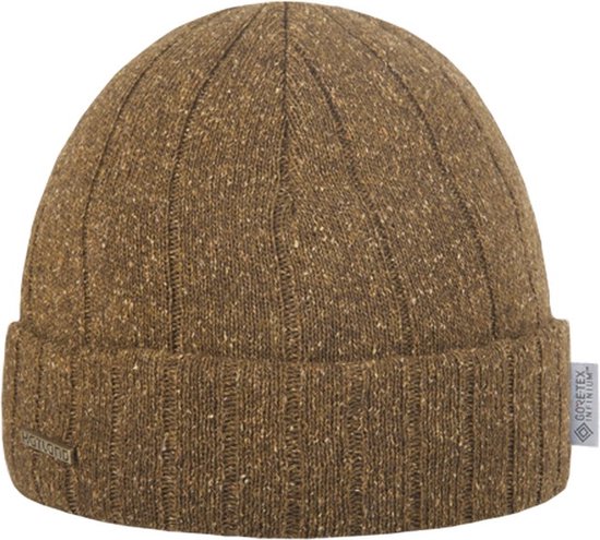 Hatland - Beanie voor heren - Yunus Windstopper - Okergeel - maat Onesize