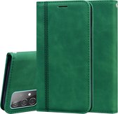 Samsung Galaxy A52 Bookcase | PU Lederen Telefoonhoesje | Pasjeshouder | Groen