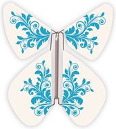 Magic Butterfly ® - Opdraai Vlinder - Magische Vlinders - Vlinder voor in een kaart – 10 stuks Baroque Turquoise