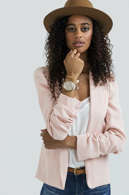 Garmin Vivomove 3S Hybrid Smartwatch - Echte wijzers - Verborgen touchscreen - Connected GPS - Champagne/Rose