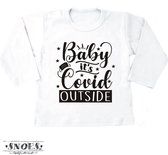 Baby Shirt Foute kerst Baby it is Covid outside quarantaine Baby  Maat 62 * Corona * Kraam Cadeau * Baby Kerst Cadeau * Geboorte Cadeau