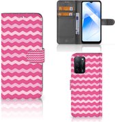 Hoesje ontwerpen OPPO A16/A16s | OPPO A54s GSM Hoesje ontwerpen Waves Pink