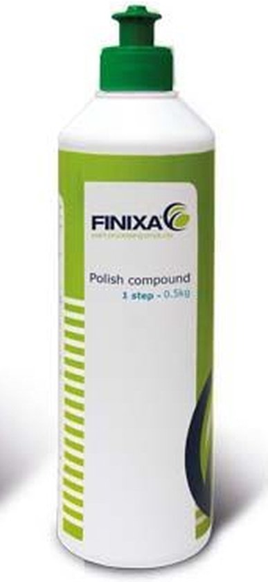 Fles FINIXA 1 Stap Polish compound 0,5kg met groene dop en label.