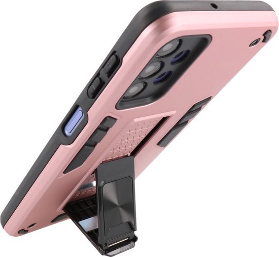 Étui Samsung Galaxy A32 5G - Étui rigide Tough Armor - Étui pour téléphone avec fonction de support - Couverture arrière Bestcases - Rose