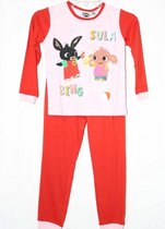 Bing Bunny Meisjes Pyjama - Konijn Pyjamaset. Kleur Roze/rood. Maat 116 cm / 6 jaar.