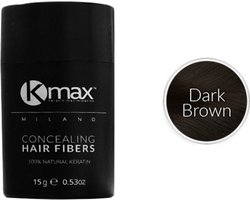 Kmax keratine haarvezels - Donkerbruin (15 gr)