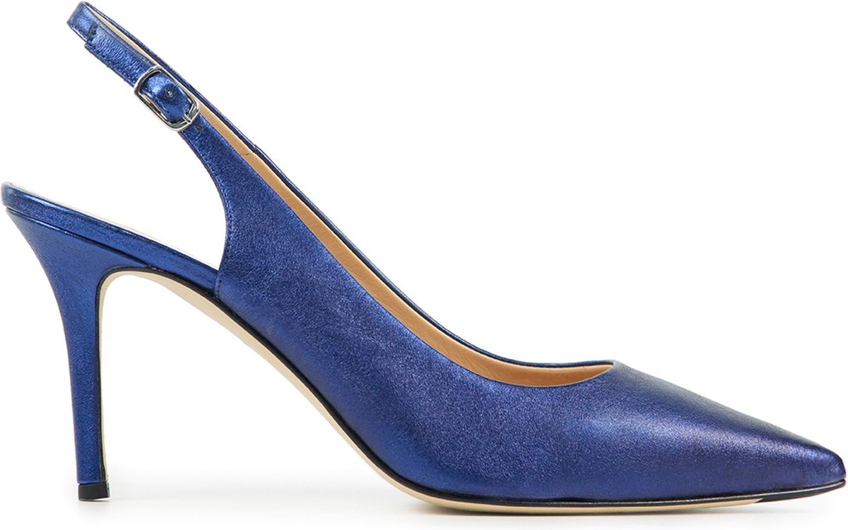 Lina Locchi Vrouwen Leren    Sandalen / Damesschoenen L1127 - Blauw - Maat 37