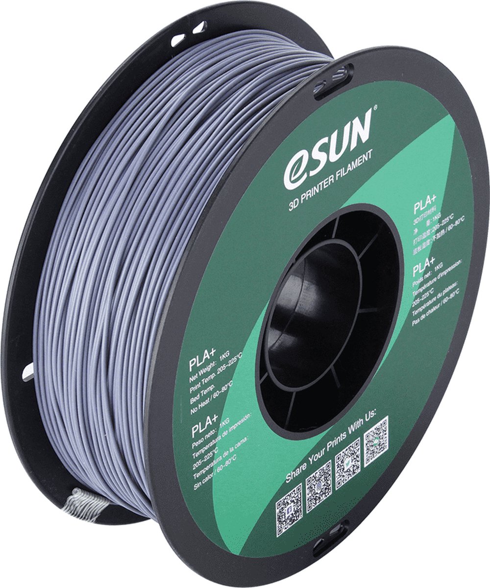 eSun Grijs PLA+ Filament – 1,75 mm – 3kg