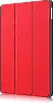 Arara Hoes Geschikt voor iPad (2021/2020/2019) 10.2 inch 9e/8e en 7e generatie hoes - Tri-fold bookcase - Rood
