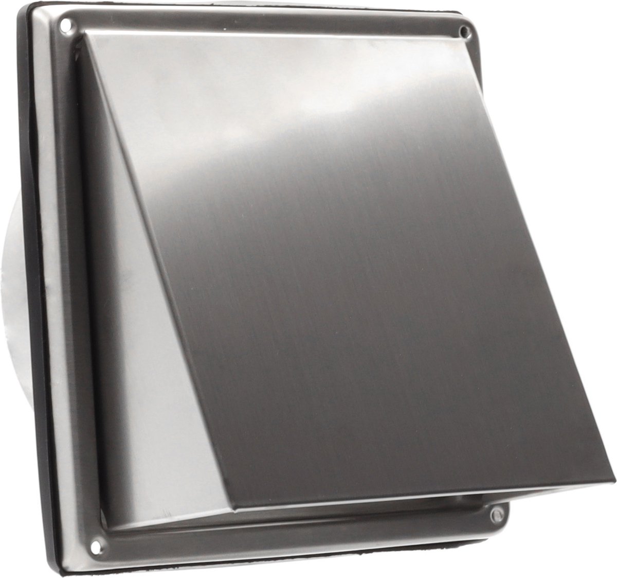 RVS gevelrooster met terugslagklep Ø100mm