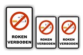 Stickers Verboden te roken (set 3 stuks A)