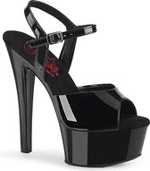 Pleaser - GLEAM-609 Sandaal met enkelband - US 11 - 41 Shoes - Zwart